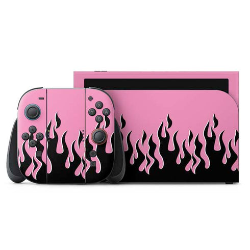 Pink Flames Nintendo Skins